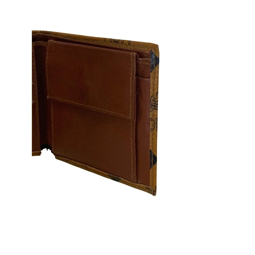 MCM Vintage Bifold Wallet Cognac Visetos Monogram Coated Canvas Brown - Picture 10 of 10
